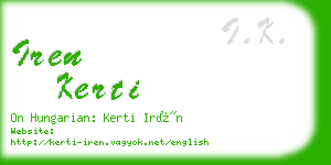 iren kerti business card